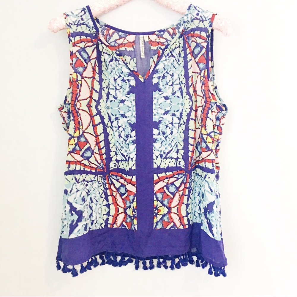 Grand & Greene | Multicolored Tank with Tassles